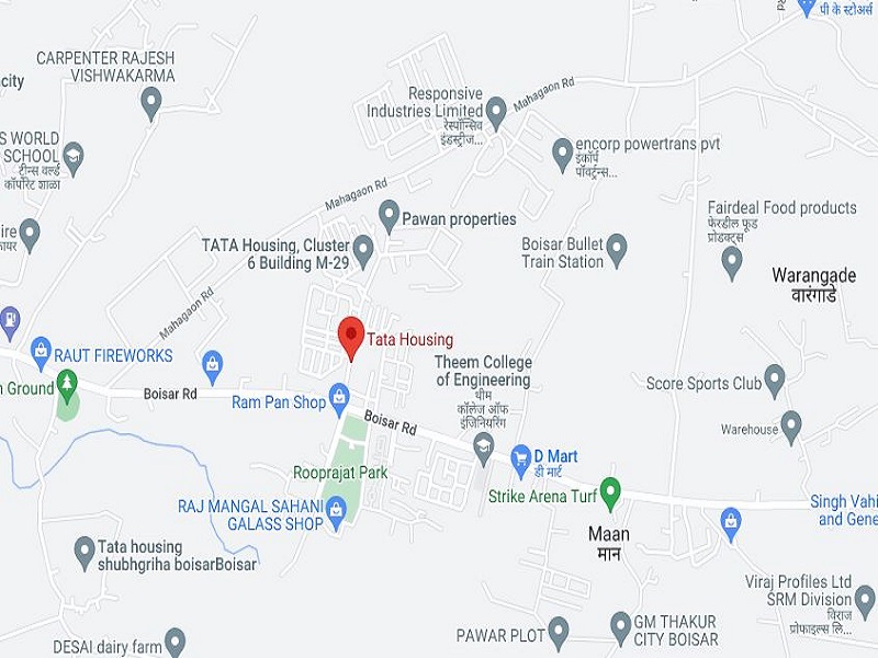 Tata Housing Boisar Location Map