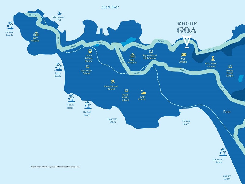 Tata Housing Rio De Goa Location Map